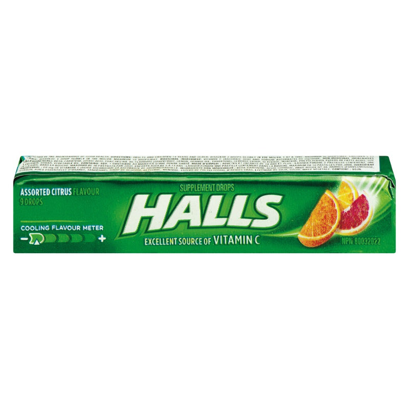 HALLS DEF VITC SUP DROPS ASRTD [9 PK]