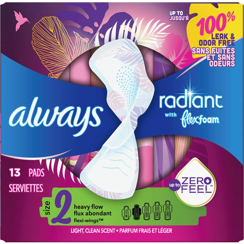 ALWAYS RADIANT SZ 2 HVY FLOW [13 ea]