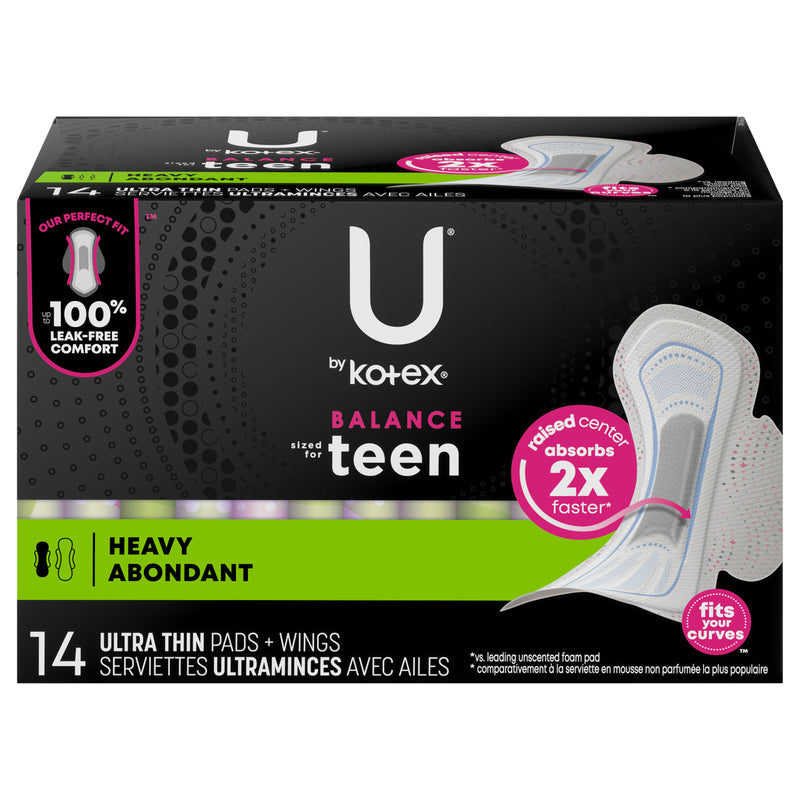KOTEX U TEEN ULTRA THIN PADS [14 ea]