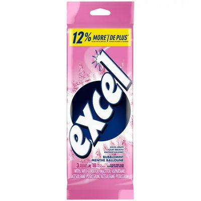 EXCEL GUM BUBBLEMINT 18pc 3pk [3 ea]
