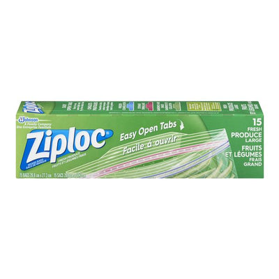 ZIPLOC PRODUCE BAGS LARGE [15 ea]