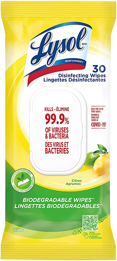 LYSOL DISNFT WIPES CITRUS 30pk [30 ea]