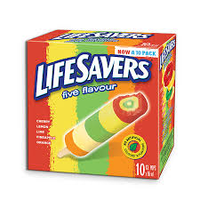 LIFE SAVER POPS FIVE FLAVOUR [8 ea]
