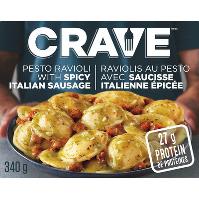 CRAVE PESTO RAVIOLI w/ SAUSAGE