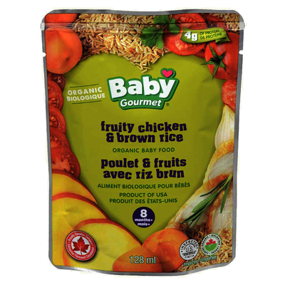 BABY GOURMT CHICKN & BRWN RICE [128 ml]
