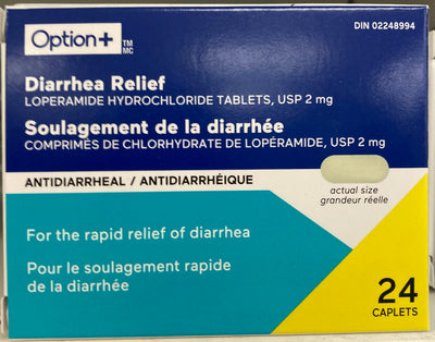 OPTN+ DIARRHEA RELIEF TAB 2mg [24 ea]