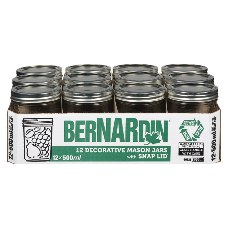 BRNRDN DECO MASON JARS 500ml [12 ea]