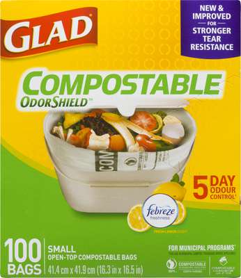 GLAD WSTE BAGS SM COMPOSTABLE [100 ea]
