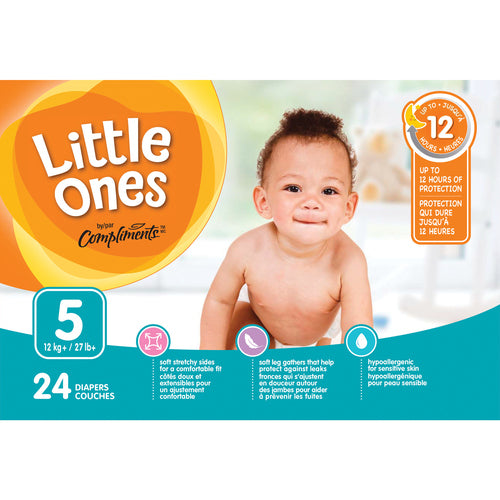 COMP LIL ONES DIAPERS SZ 5 24s [24 ea]