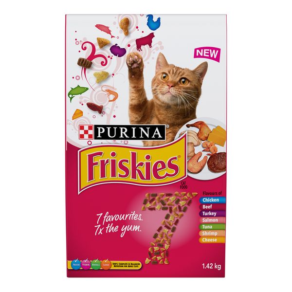 FRISKIES CAT FOOD DRY 7 MIX [1.42 kg]