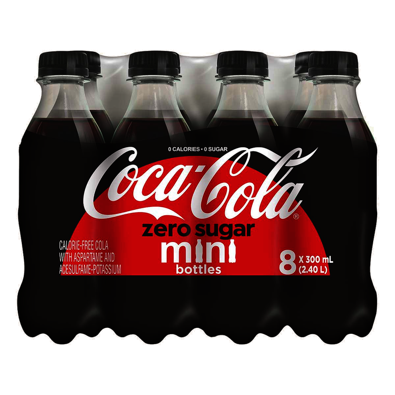 COKE ZERO MINI BOTTLE 8x300ml [8 ea]