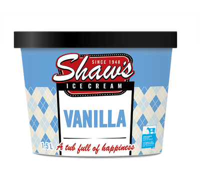 SHAWS VANILLA ICE CREAM 1.5L