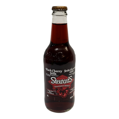 STEWARTS BLACK CHERRY SODA [355 ml]