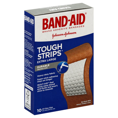 BAND-AID TOUGH STRIPS X LARGE [10 ea]
