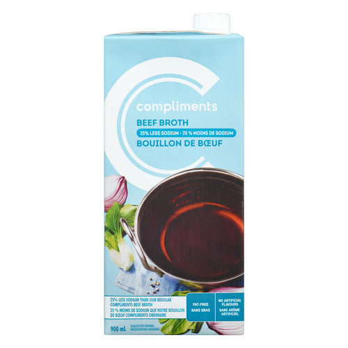COMP L/S BEEF BROTH 900ML