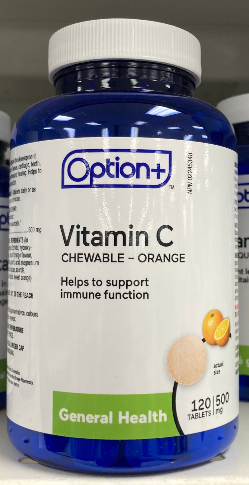 OPTION+ VITAMIN C ORANGE 500mg [120 ea]