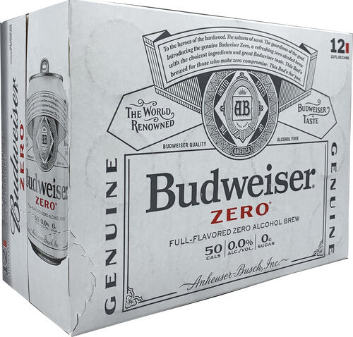 BUDWEIRSER ZERO ALCOHOL BEER [12 ea]