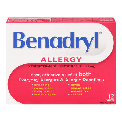 BENADRYL 25MG CAPLET 12S [12 CAP]