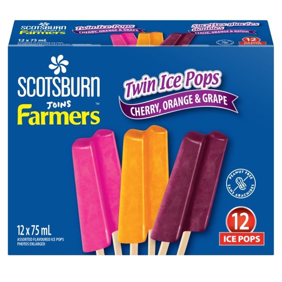 SCOTS FARMERS TWIN ICE POPS 12 [12 ea]