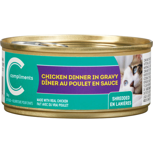 COMP CAT FOOD CHICK SHRD GRVY [156 g]