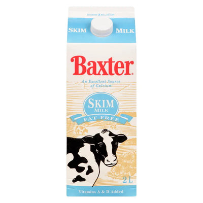 BAXTER CARTON SKIM MILK 2L