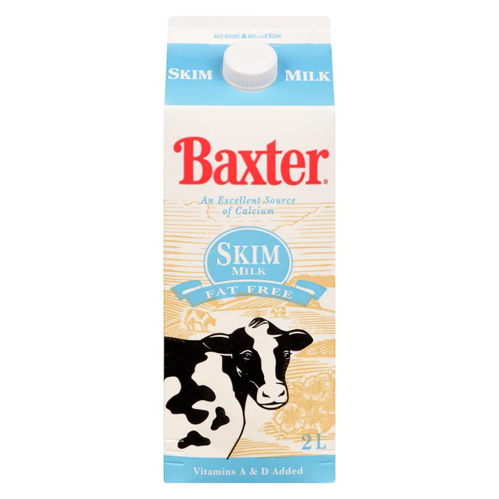 BAXTER CARTON SKIM MILK 2L