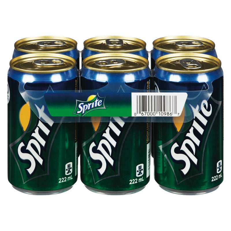 SPRITE SLEEK CANS 6PK +DEP [222 ml]