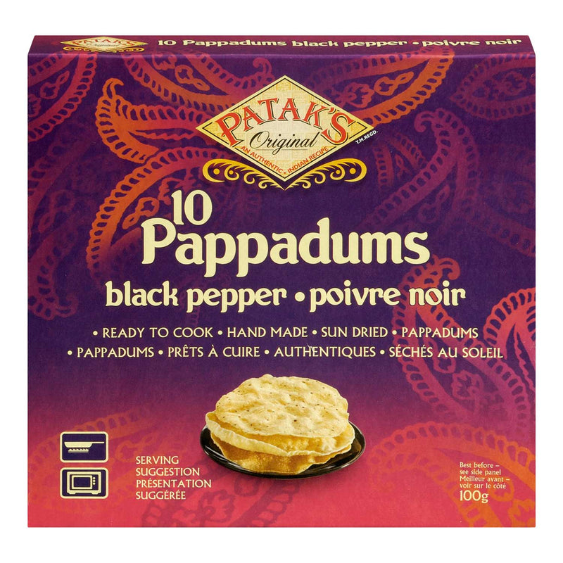 PATAK PAPPADUM BLCK PEPPERCORN [100 g]