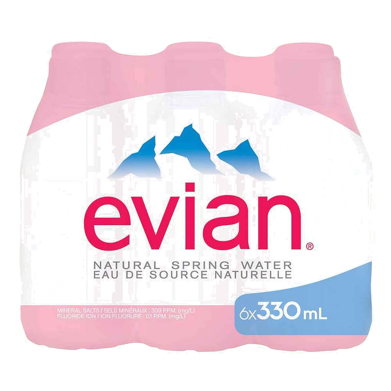EVIAN SPRING WATER 6x330ml [6 ea]