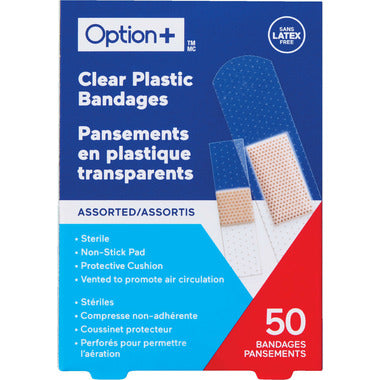 OPTN+ PLS BANDAGES CLR 50s [50 ea]