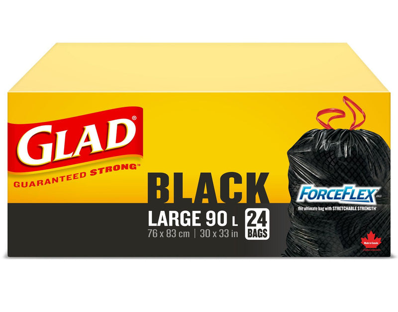GLAD FORCEFLEX BLACK LG [24 ea]