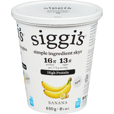 SIGGIS BANANA 2% YOGURT [650 g]