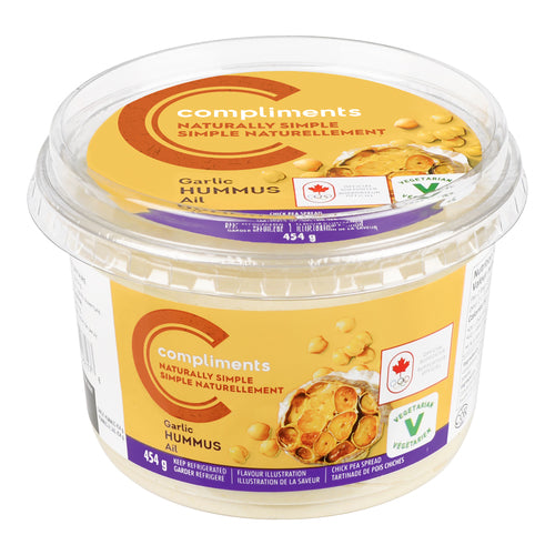 COMP GARLIC HUMMUS 454g