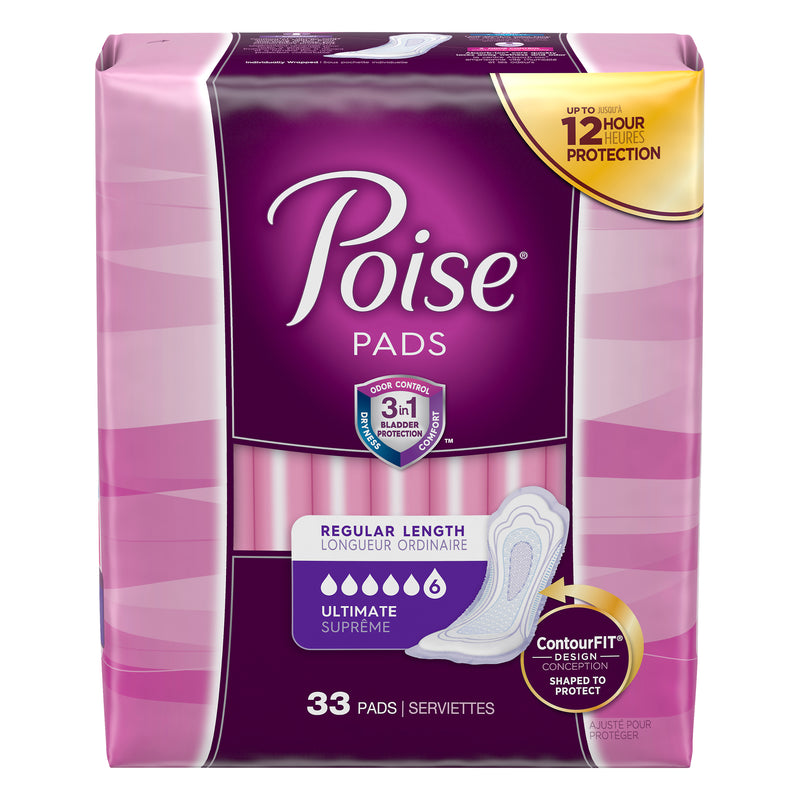 POISE PADS ULTIMATE COVERAGE [33 ea]