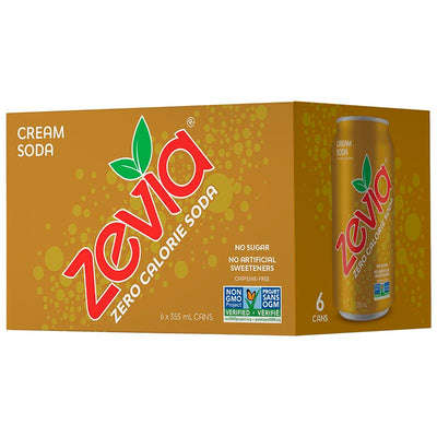 ZEVIA CREAM SODA 6x355ml [6 ea]