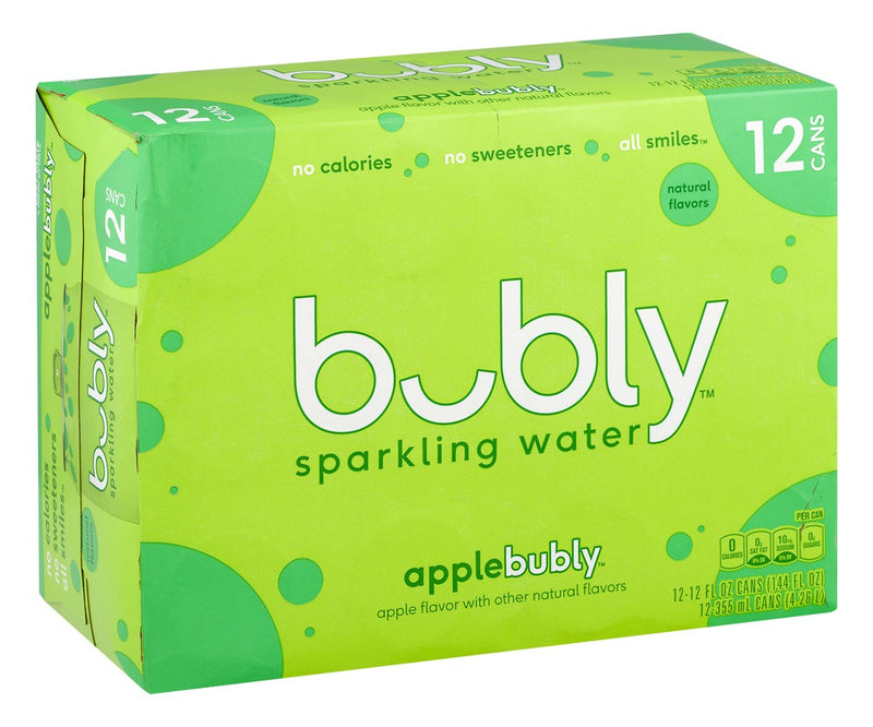 BUBLY SPRKLNG WTR APPLE +depo [12 cs]