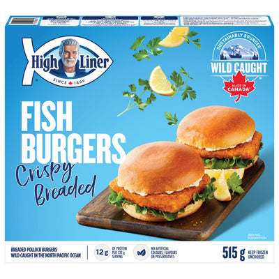 HIGH LINER FISH BURGER 8pk [515 g]