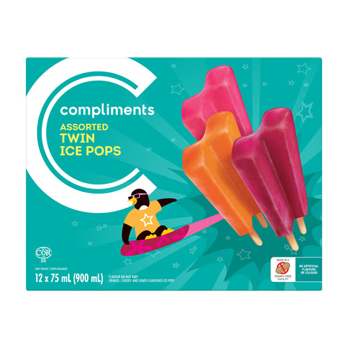 COMPLMNTS TWIN ICE POPS 12pk [12 ea]