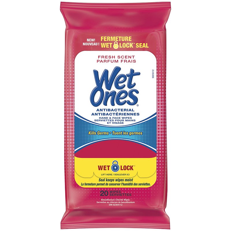 WET ONES ANTIBACTERIAL 20s [20 ea]