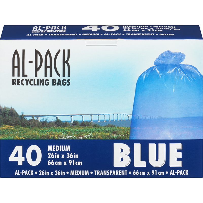 AL-PACK BLUE T/PRINT MED 26X36 [40 ea]