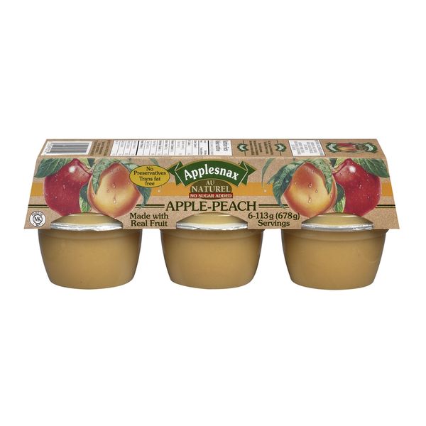 APPLESNAX APPLE/PEACH CUPS [6 ea]