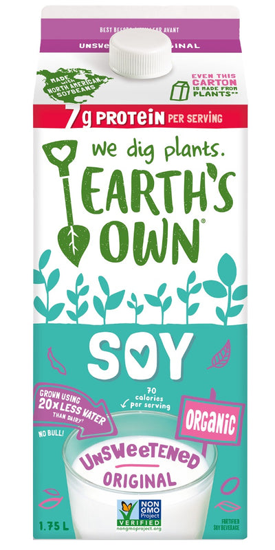 EARTH OWN ORGNC UNSWT SOY BEV [1.75 l]
