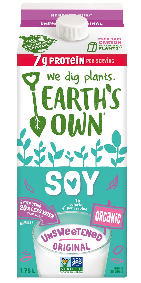 EARTH OWN ORGNC UNSWT SOY BEV [1.75 l]