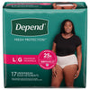 DEPEND UNDERWEAR WOMENS L [17 ea]