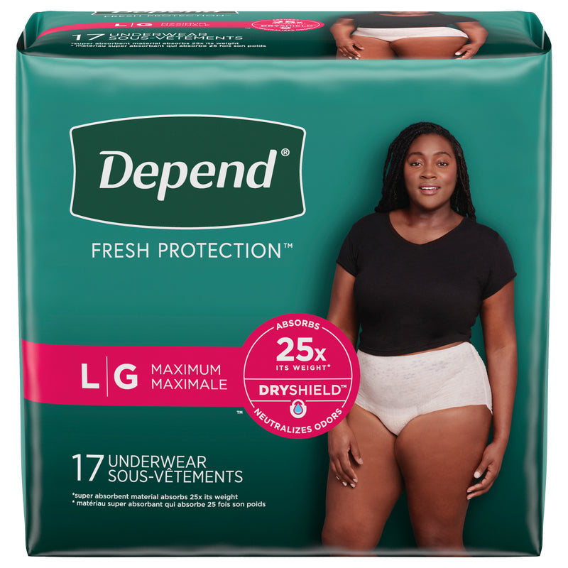 DEPEND UNDERWEAR WOMENS L [17 ea]