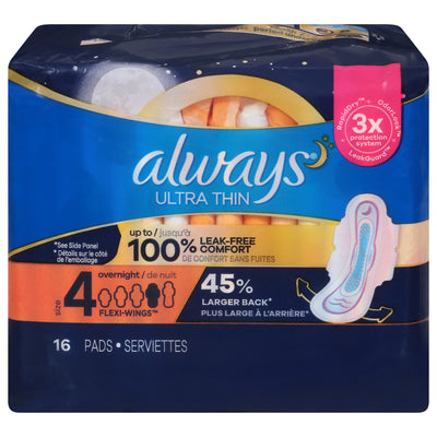 ALWYS ULT THIN SZ4 OVRNIT 16s [16 ea]