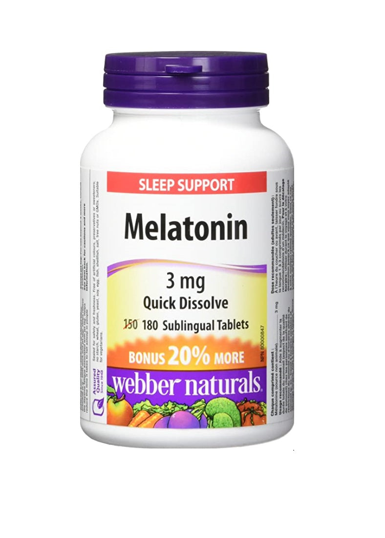 WEB MELATONIN 3MG BONUS [180 ea]