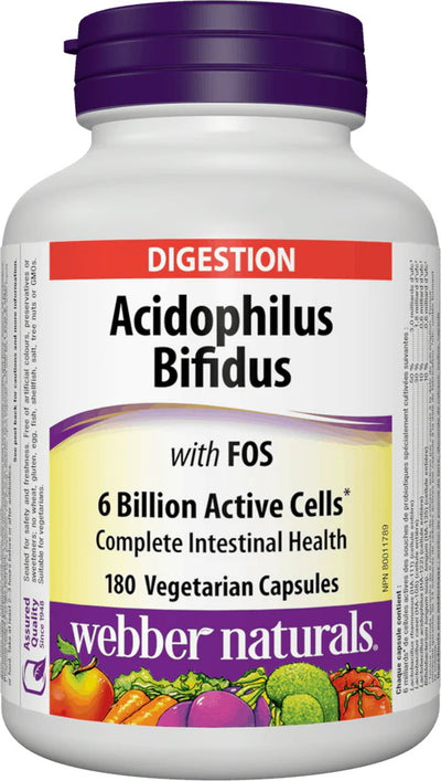 WEBBER ACIDOPHILUS +BIFIDUS [180 ea]