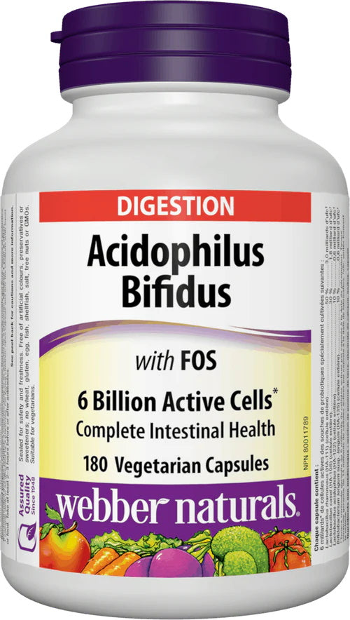 WEBBER ACIDOPHILUS +BIFIDUS [180 ea]