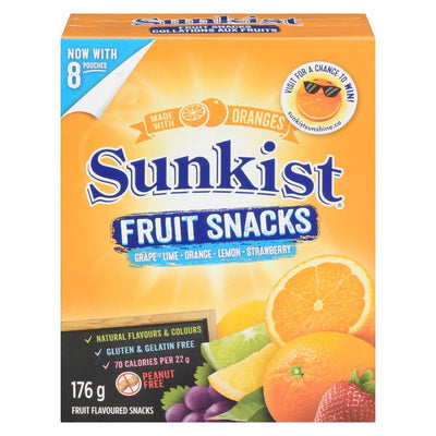SUNKIST FRUIT SNACKS 8 POUCH [176 g]